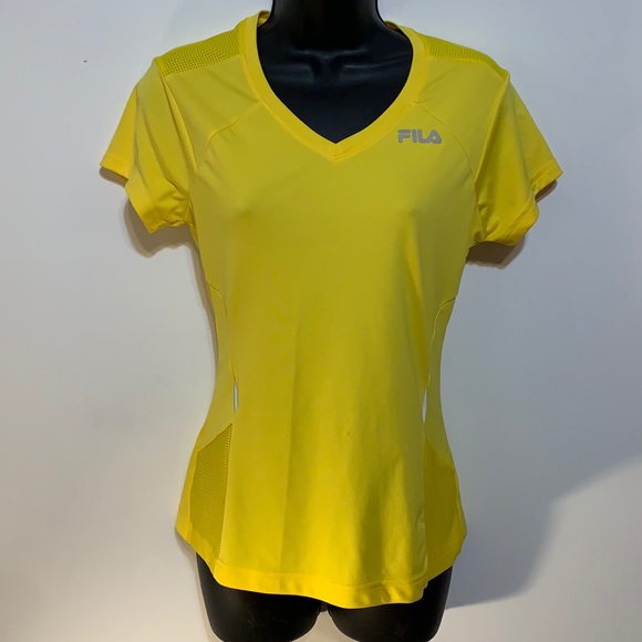 Fila Running Yellow and Mesh top with Pocket - Picture 1 of 9
